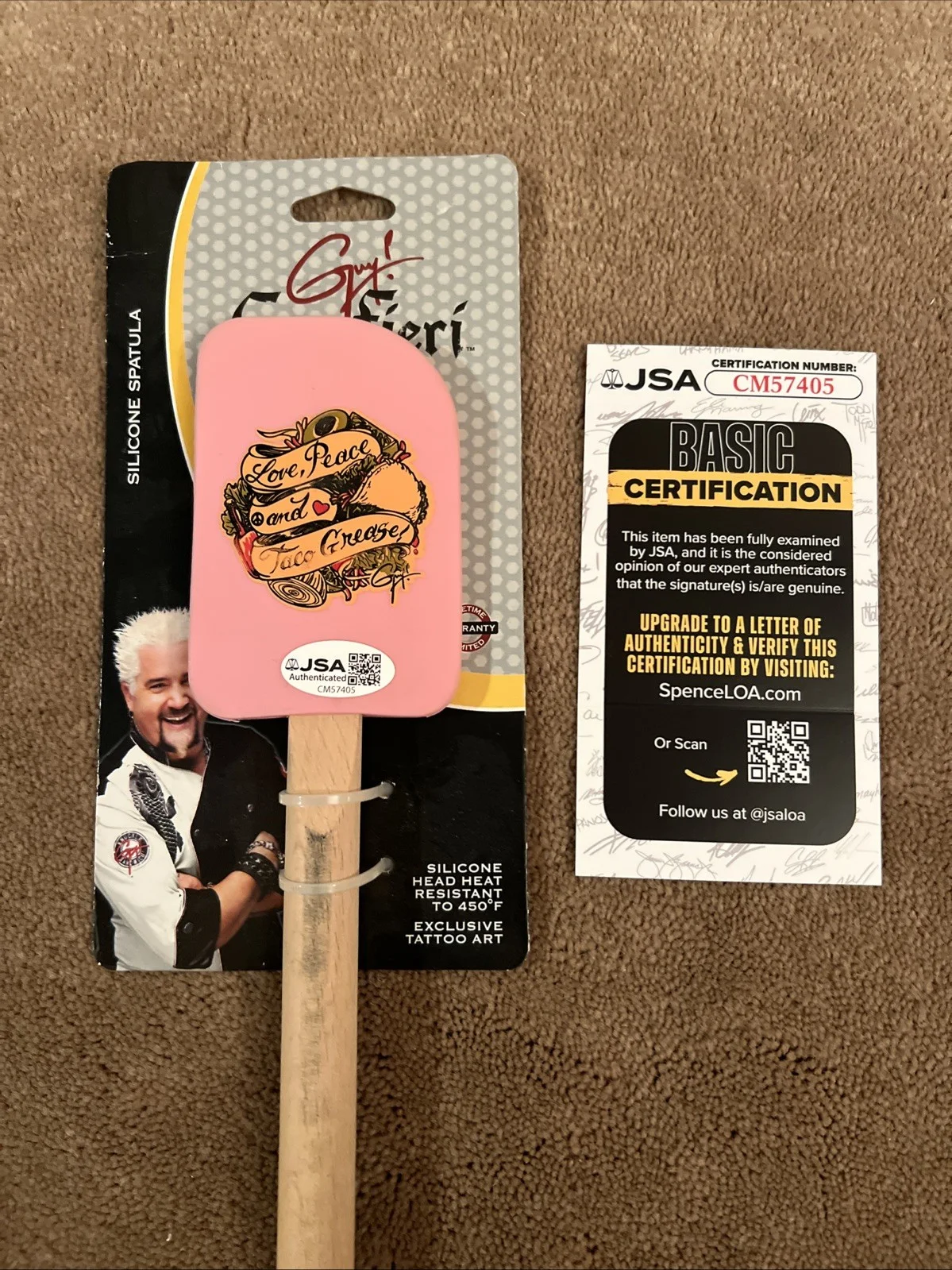Guy Fieri Autographed Spatula Flavortown Food Network JSA AUTHENTICATION, image 4