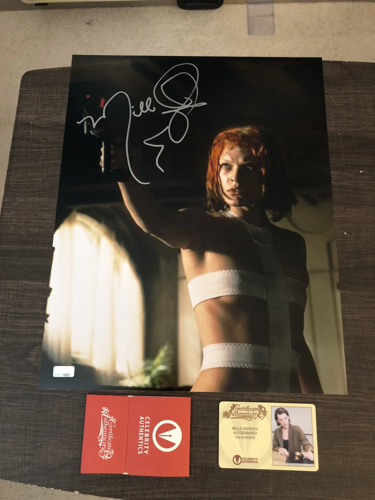 Bruce Willis Milla Jovovich Dual Signed The Fifth Element Photo Set(PSA CA), image 3