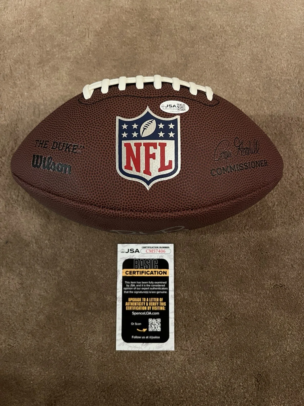 Dave Portnoy Autographed Football Barstool Pizza Review Patriots Michigan JSA, изображение 3