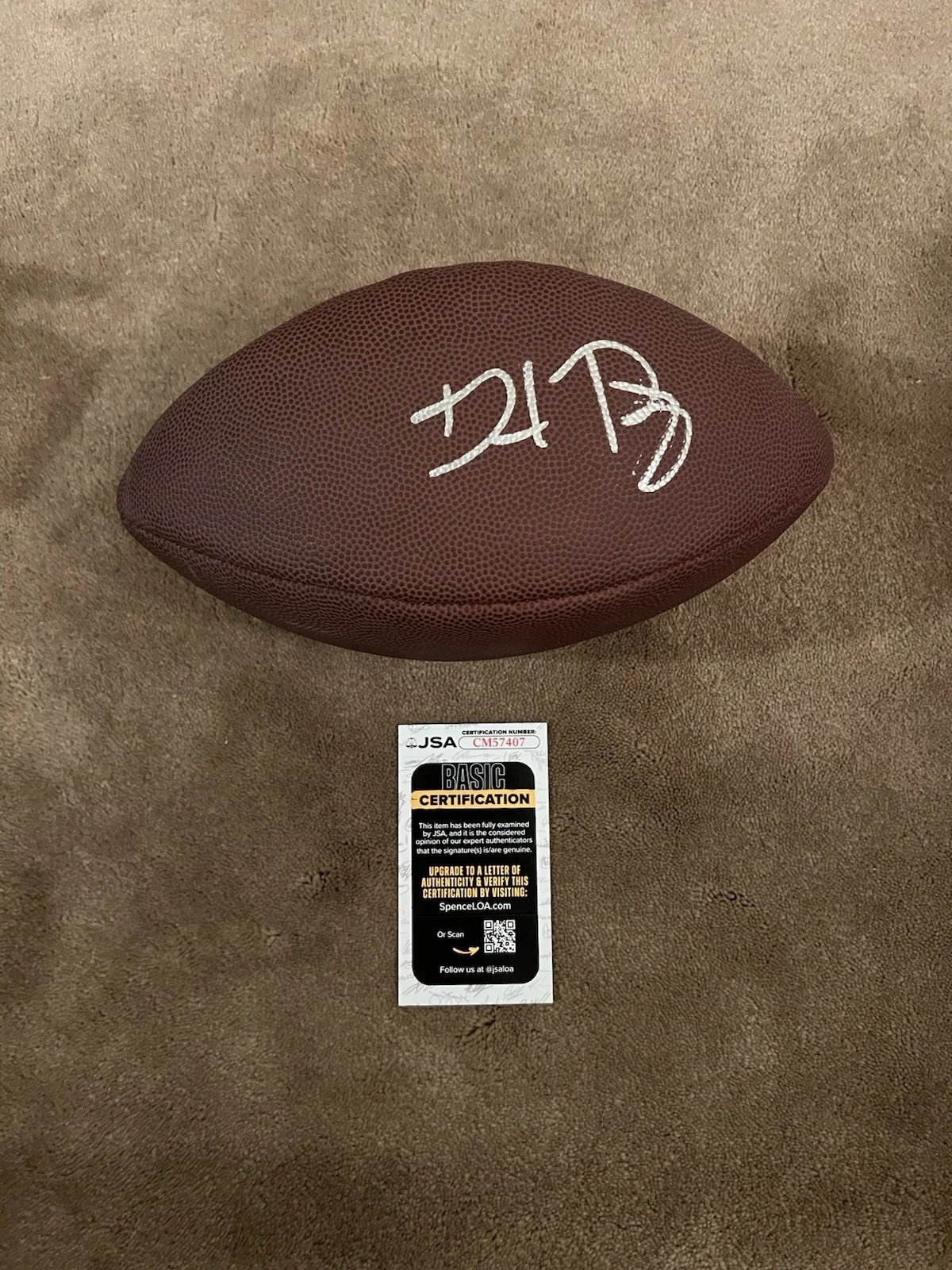 Dave Portnoy Autographed Football Barstool Pizza Review Patriots Michigan JSA, изображение 4