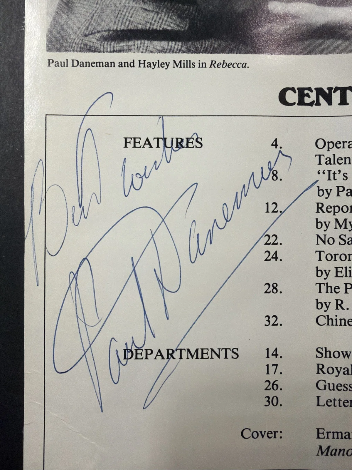 “Rebecca” Playbill 1977 Signed By Hayley Mills & Paul Daneman., image 2