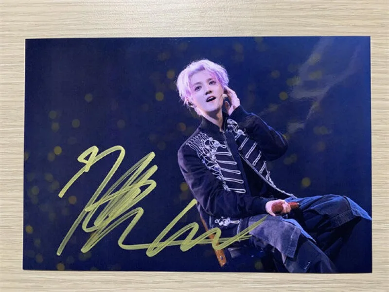 6" 鹿晗/Lu Han Hand Signed Autographed Photo Autographs Collection Original, image 2