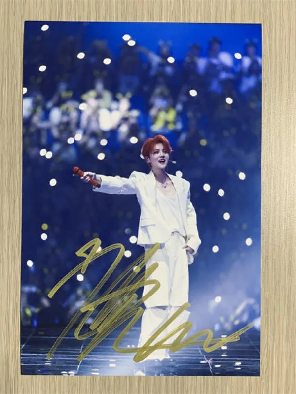 6" 鹿晗/Lu Han Hand Signed Autographed Photo Autographs Collection Original, image 4