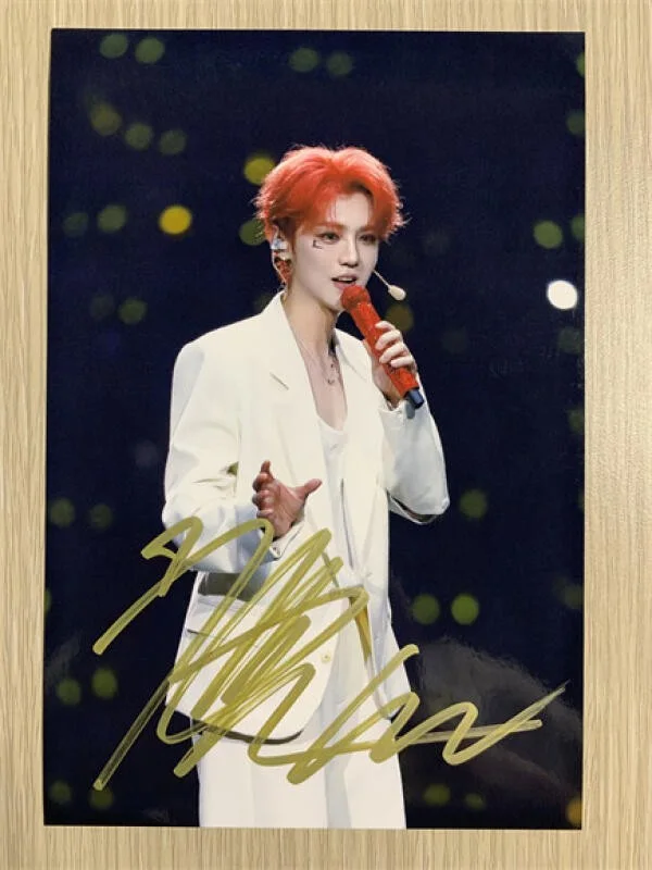 6" 鹿晗/Lu Han Hand Signed Autographed Photo Autographs Collection Original, image 5