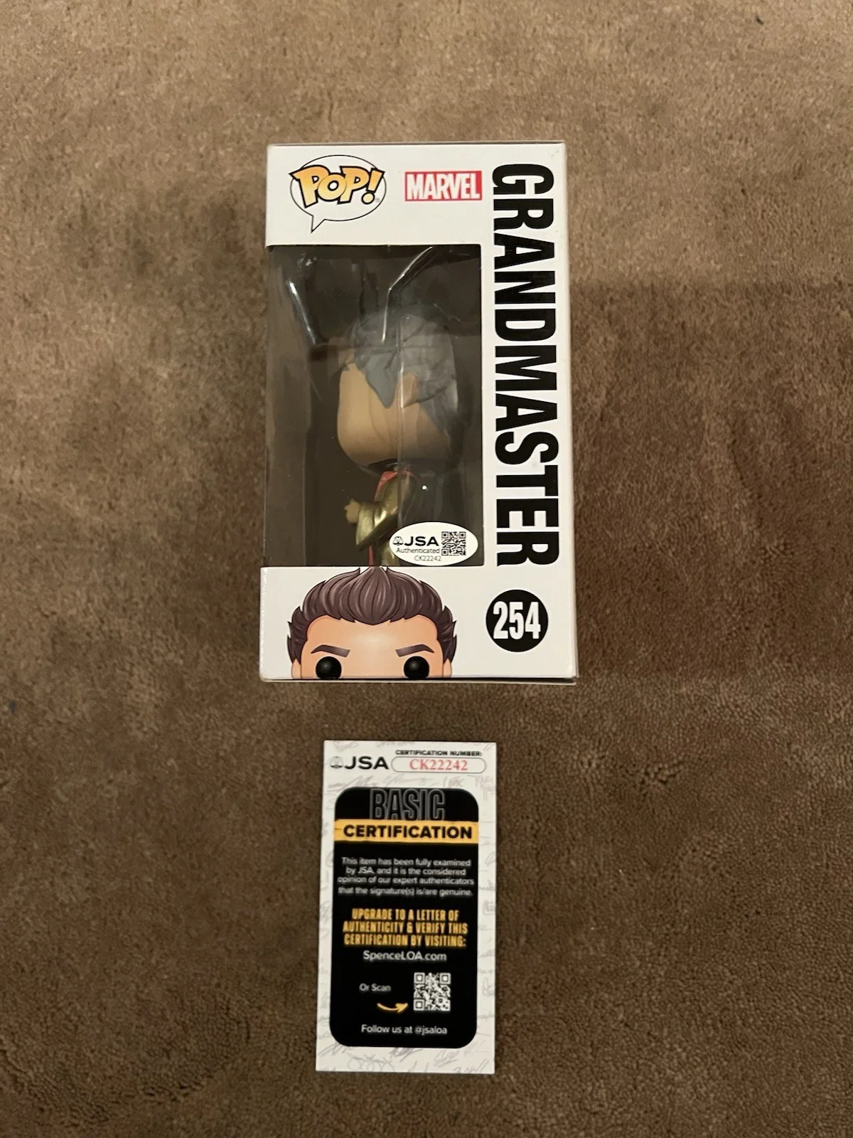 Jeff Goldblum Autographed Funko Pop Grandmaster Thor Ragnarok JSA AUTHENTIC, изображение 3