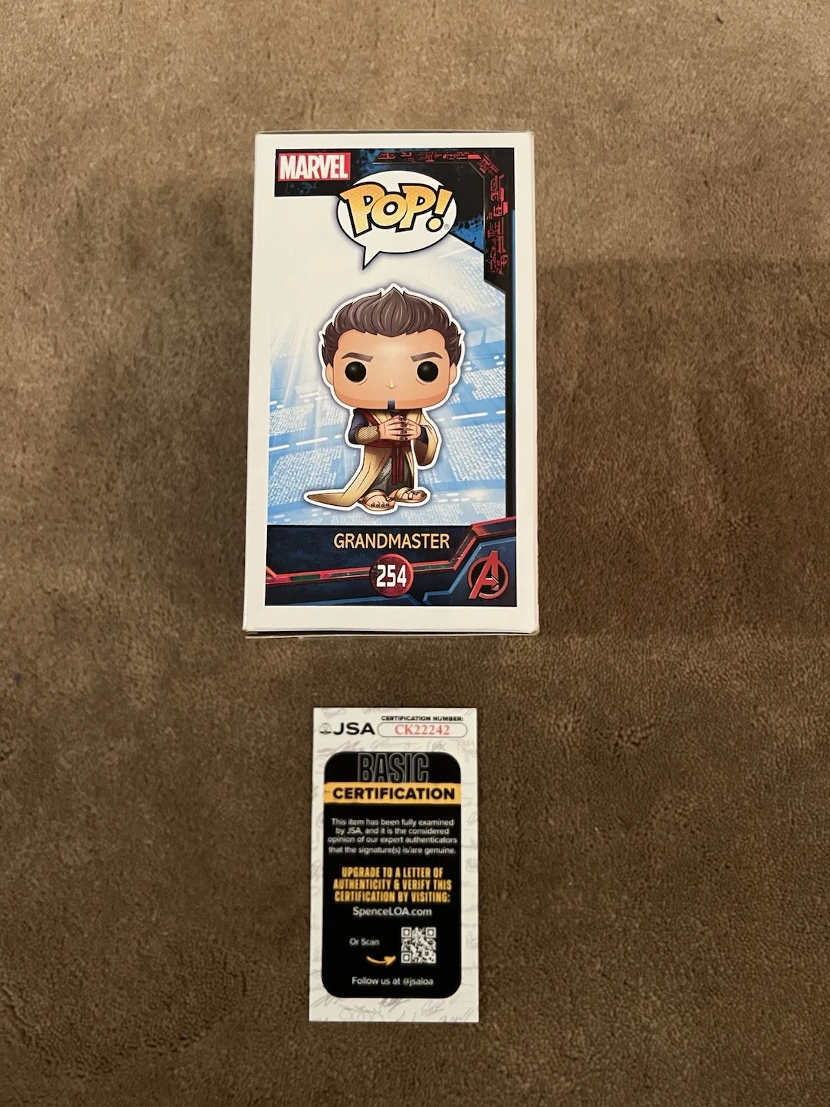 Jeff Goldblum Autographed Funko Pop Grandmaster Thor Ragnarok JSA AUTHENTIC, изображение 5