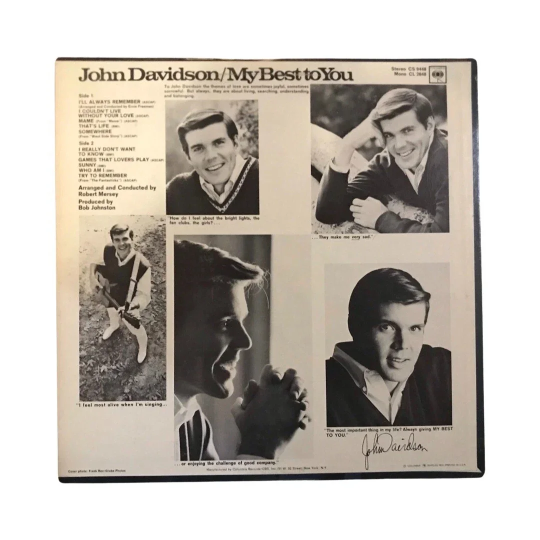 John Davidson Carol Burnett Record Albums 2 Signed Autograph Vintage 1960s Set 4, изображение 2