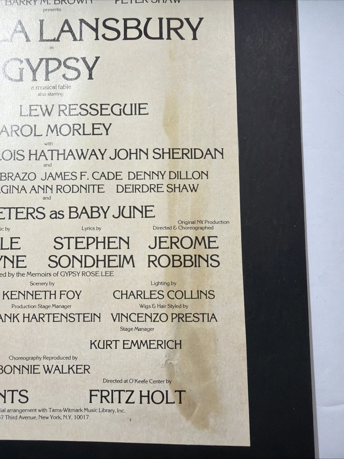Angela Lansbury — Angela Lansbury Signed Autographed “Gypsy” Playbill Cover 1978 8x11”, image 3