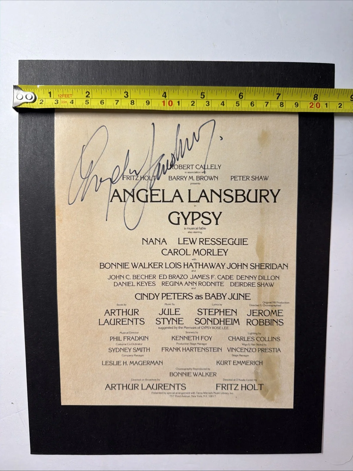Angela Lansbury — Angela Lansbury Signed Autographed “Gypsy” Playbill Cover 1978 8x11”, image 5