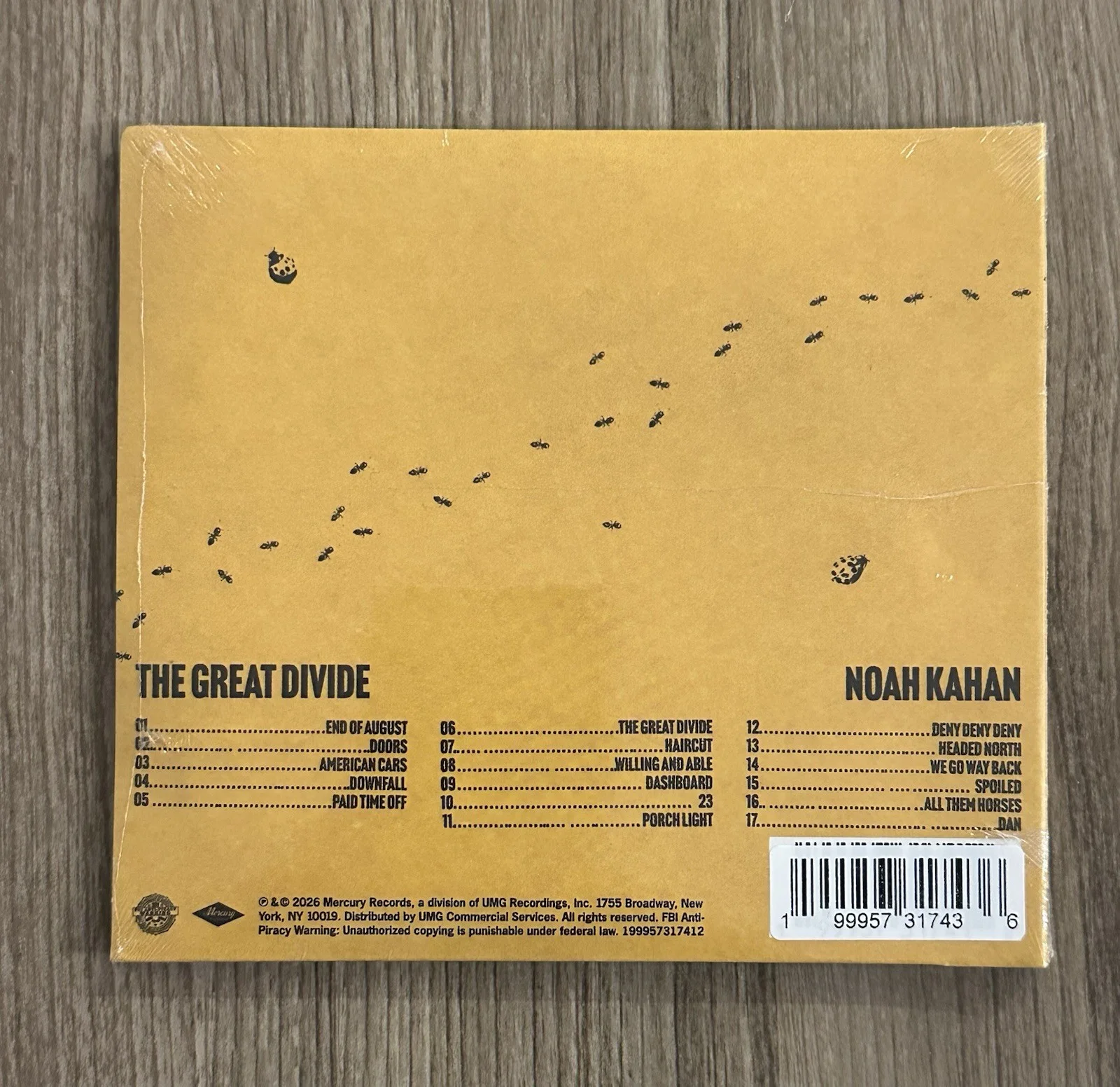 Noah Kahan Signed CD The Great Divide Autographed New SEALED Insert, image 3