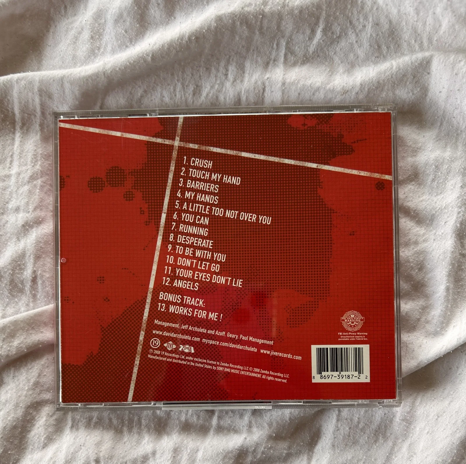 DAVID ARCHULETA SIGNED CD BOOKLET AND COMPACT DISC SELF-TITLED, image 3
