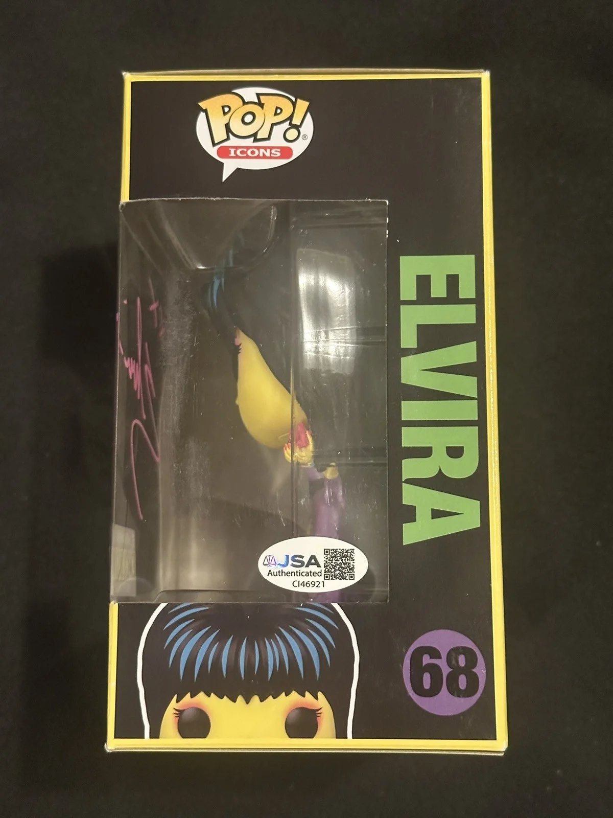 Cassandra Peterson — Cassandra Peterson Autograph Signed Elvira Funko Pop JSA COA, изображение 3