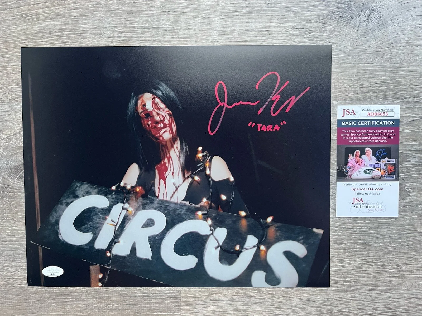 Jenna Kanell — Jenna Kanell Signed Terrifier 11x14 Photo JSA COA Tara Art The Clown Horror Auto