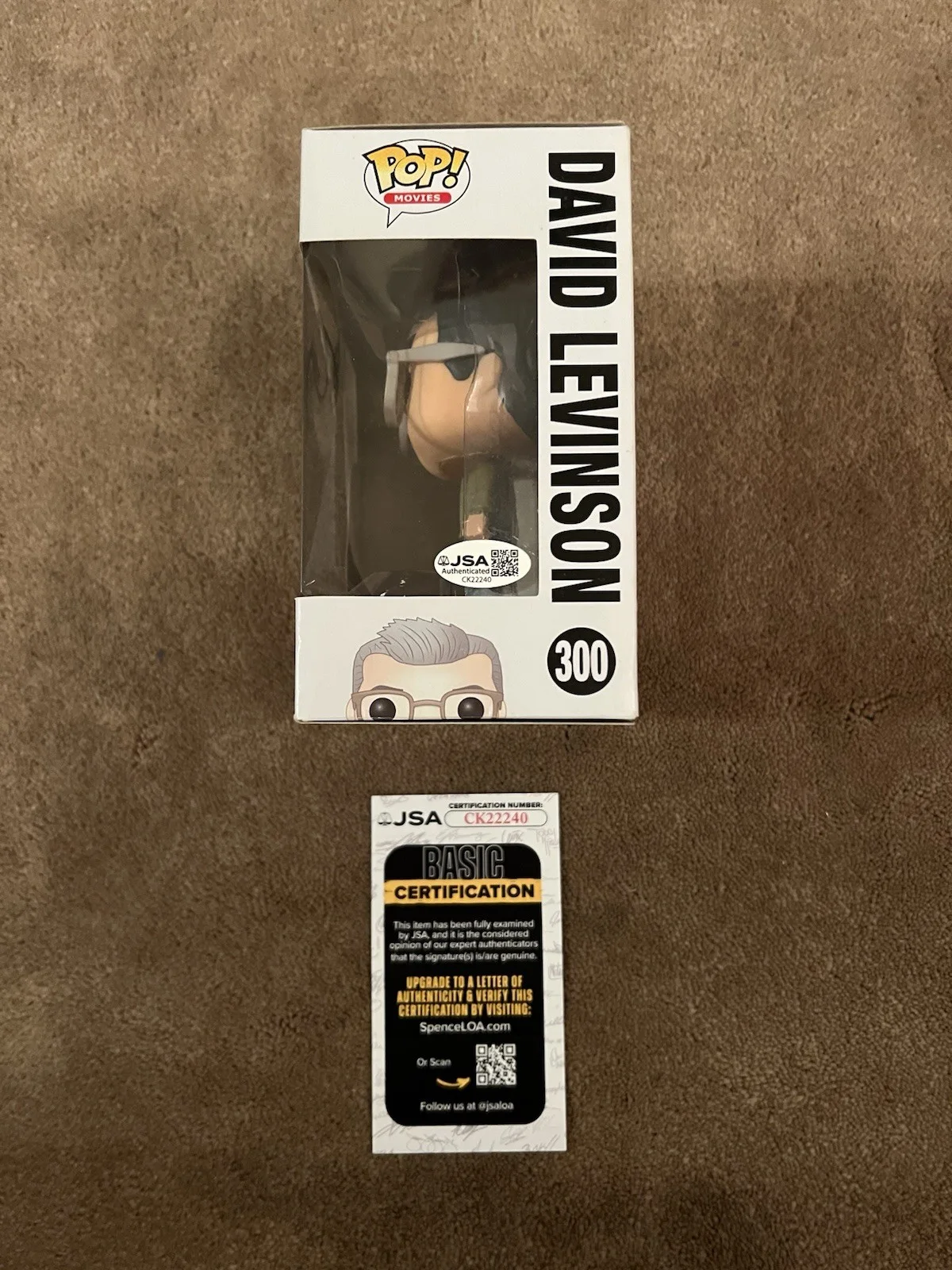 Jeff Goldblum Autographed Funko Pop David Levinson Independence Day JSA, изображение 3