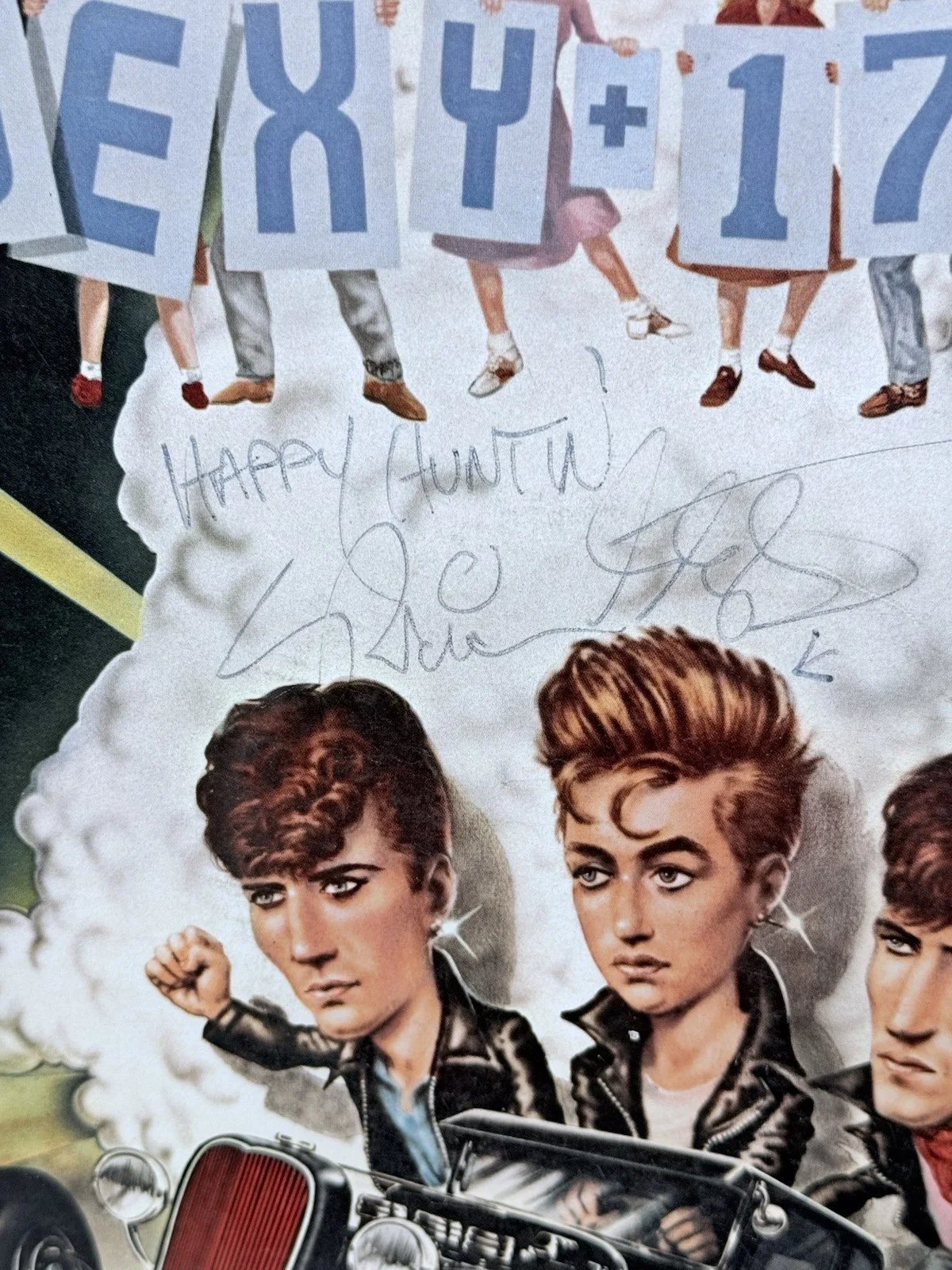 Stray Cats (She’s) Sexy + 17 Record Album Hand Signed Autographed Brian Setzer, image 2