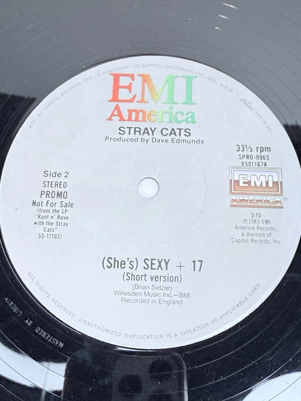 Stray Cats (She’s) Sexy + 17 Record Album Hand Signed Autographed Brian Setzer, image 3