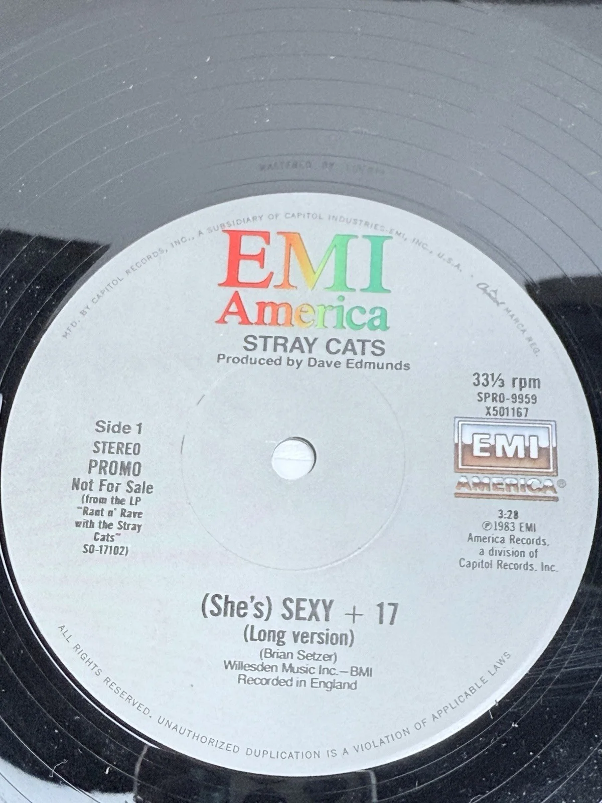 Stray Cats (She’s) Sexy + 17 Record Album Hand Signed Autographed Brian Setzer, image 5