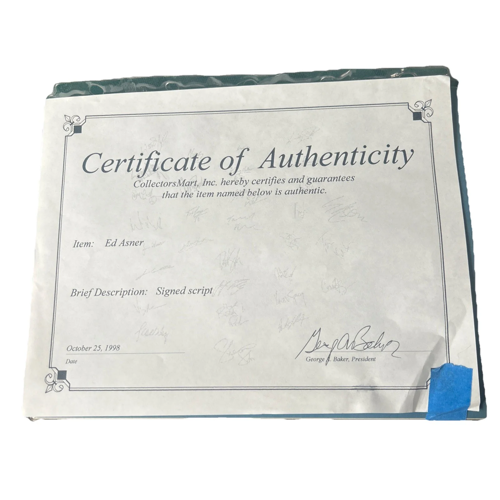 Ed Asner — Ed Asner Signed Lou Grant Beachhead Script #1520, изображение 2
