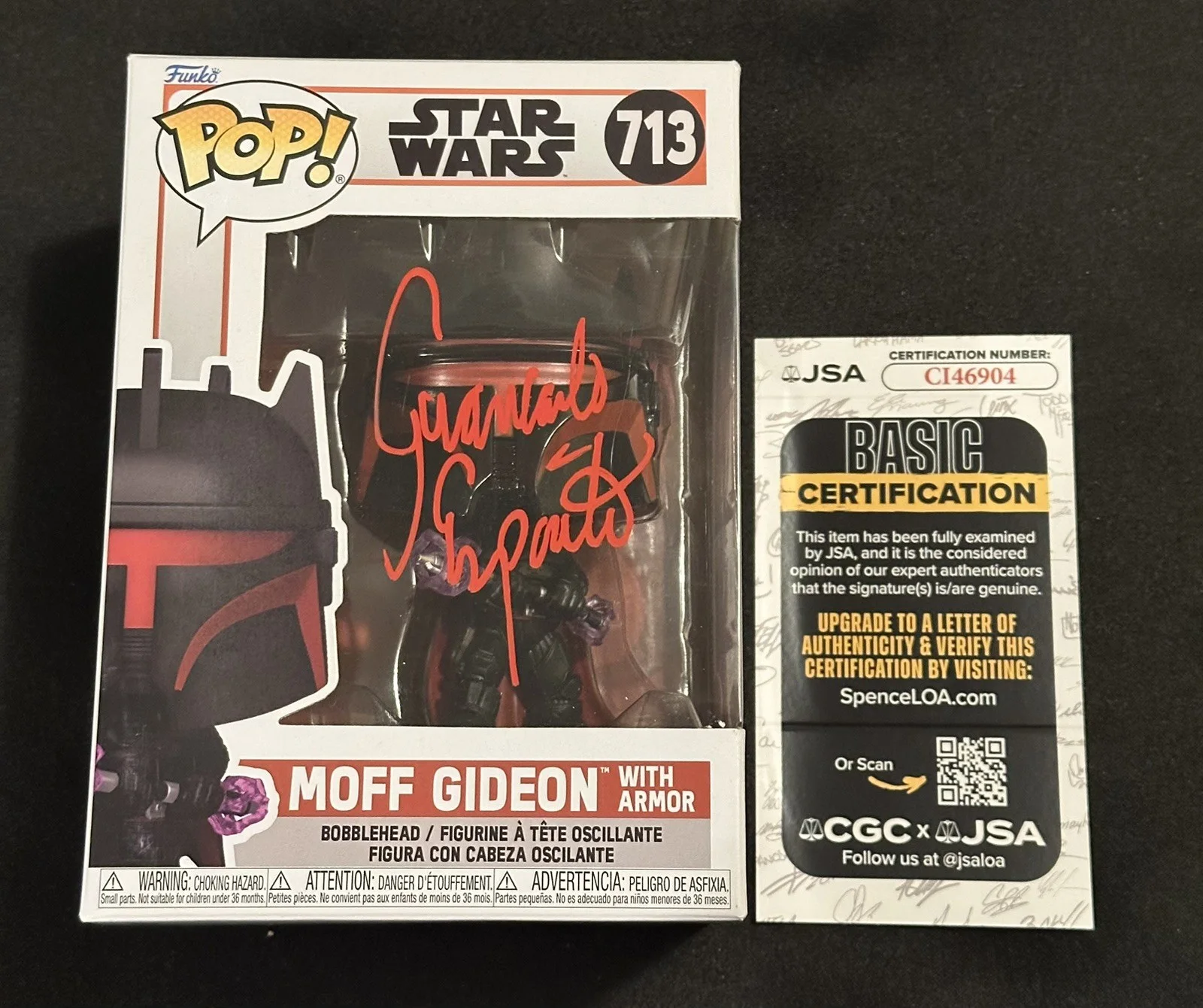 Giancarlo Esposito — Giancarlo Esposito Autograph Signed Star Wars Funko Pop JSA COA