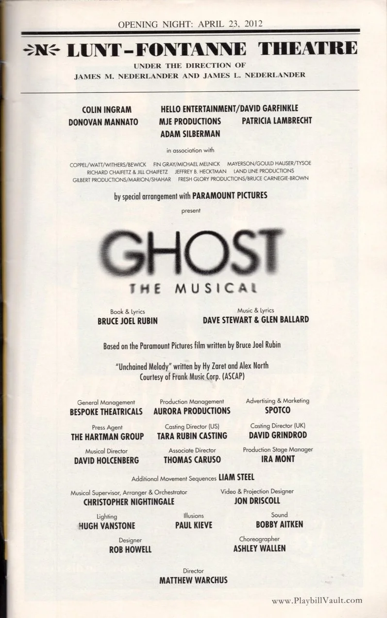 Cast — Ghost the Musical Signed Autographed Cast Playbill, image 2