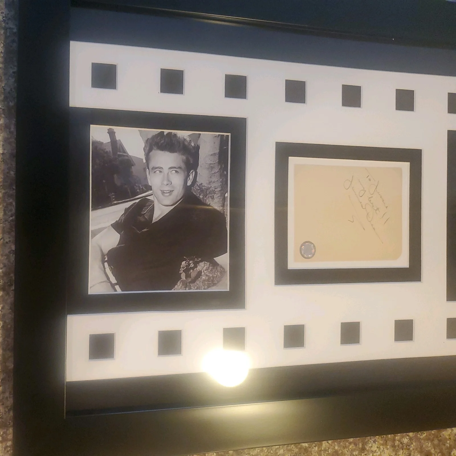 James Dean — JAMES DEAN SIGNED CUT - MUSEUM FRAMED - w/ GFA COA, image 2