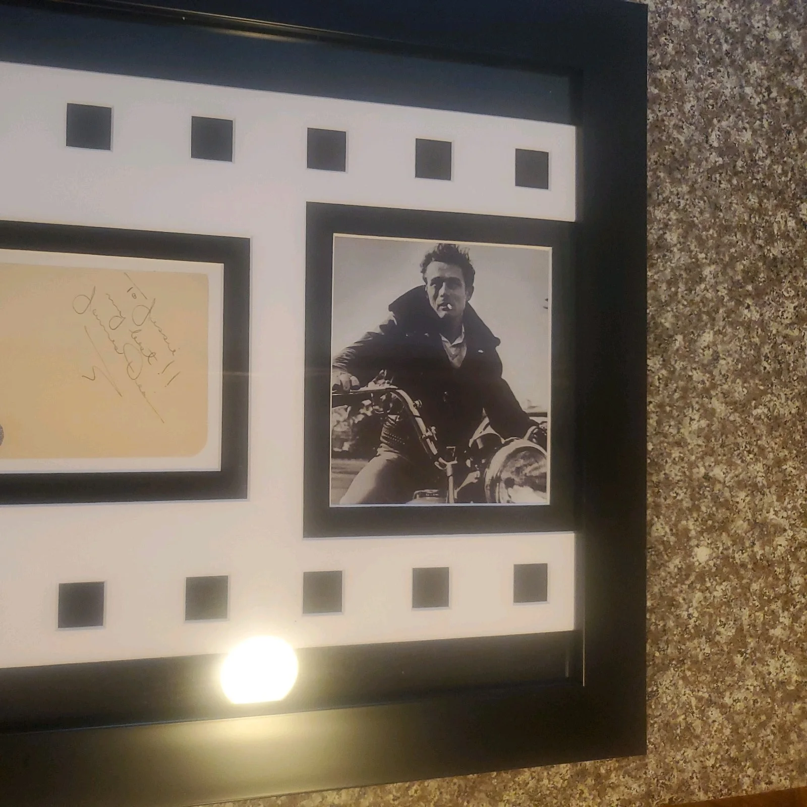 James Dean — JAMES DEAN SIGNED CUT - MUSEUM FRAMED - w/ GFA COA, image 3