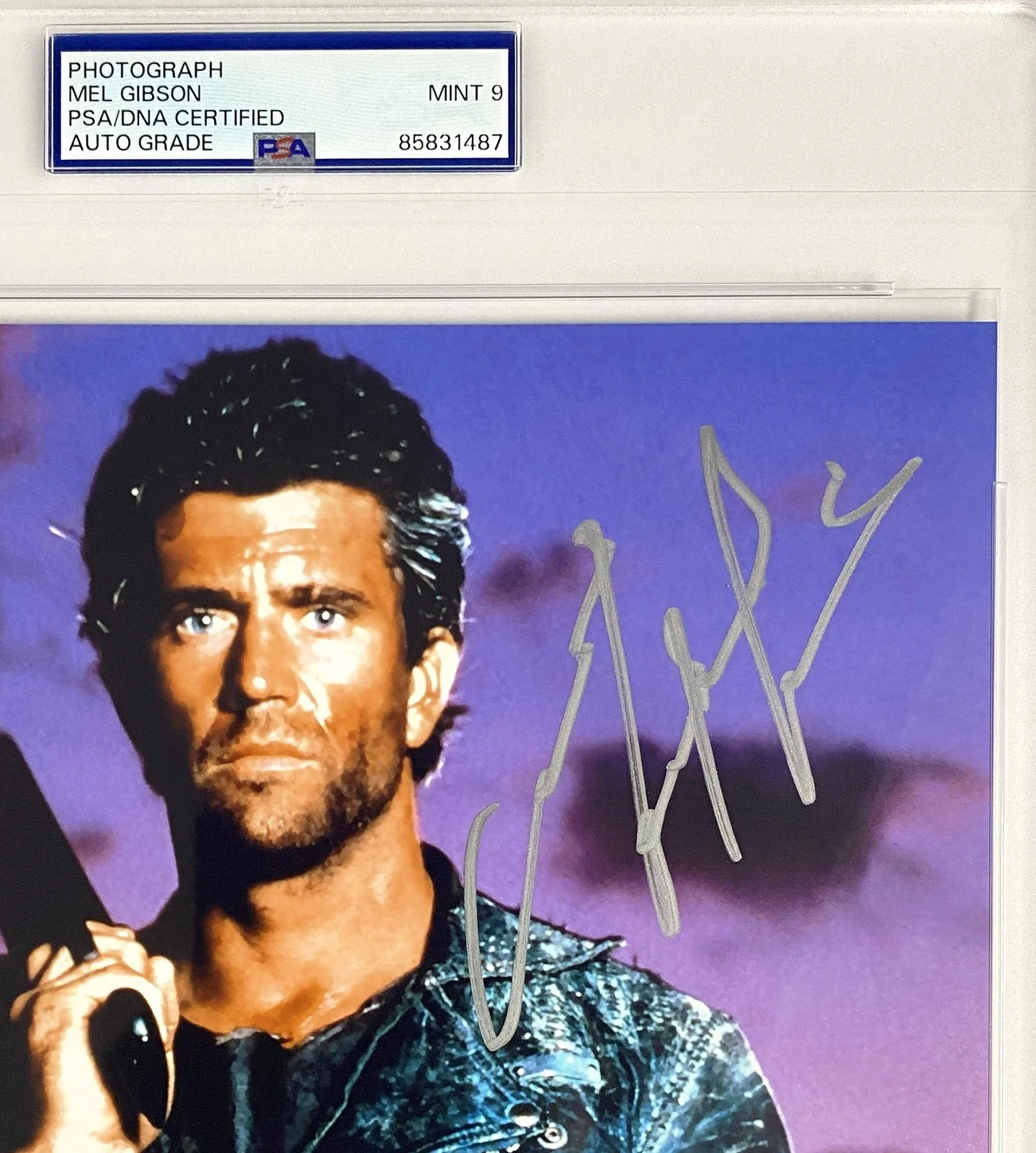 Mel Gibson Signed 8” x 10” Mad Max Photo - PSA MINT 9, image 2