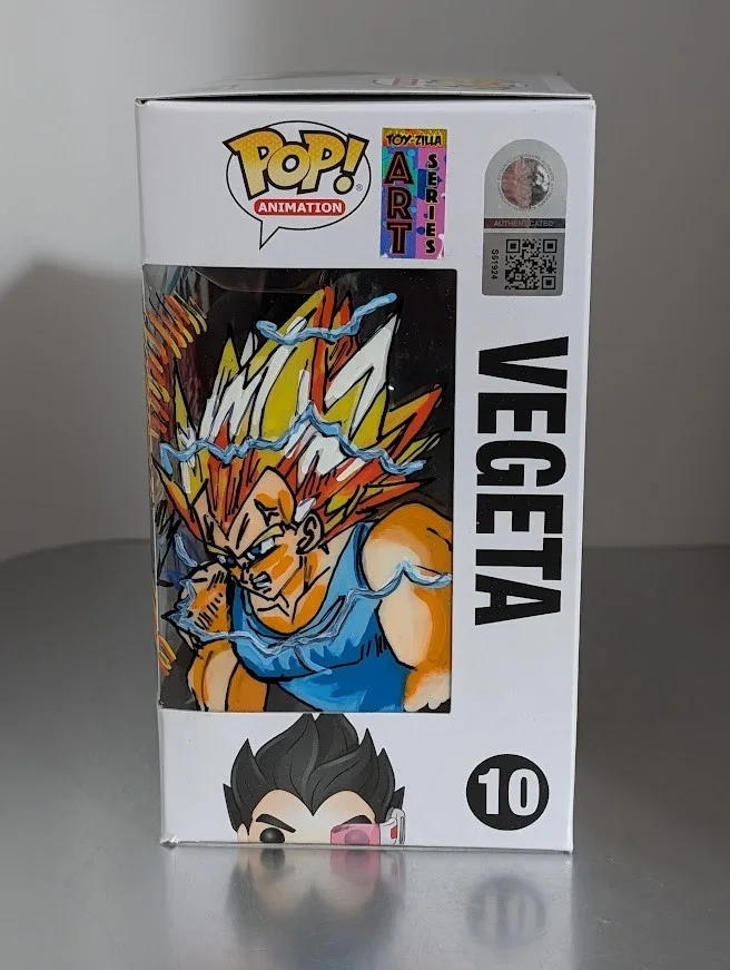 Brian Drummond — Brian Drummond Autographed Quoted ARTWORK Funko Pop #10 Vegeta Dragon Ball Z DBZ, изображение 3