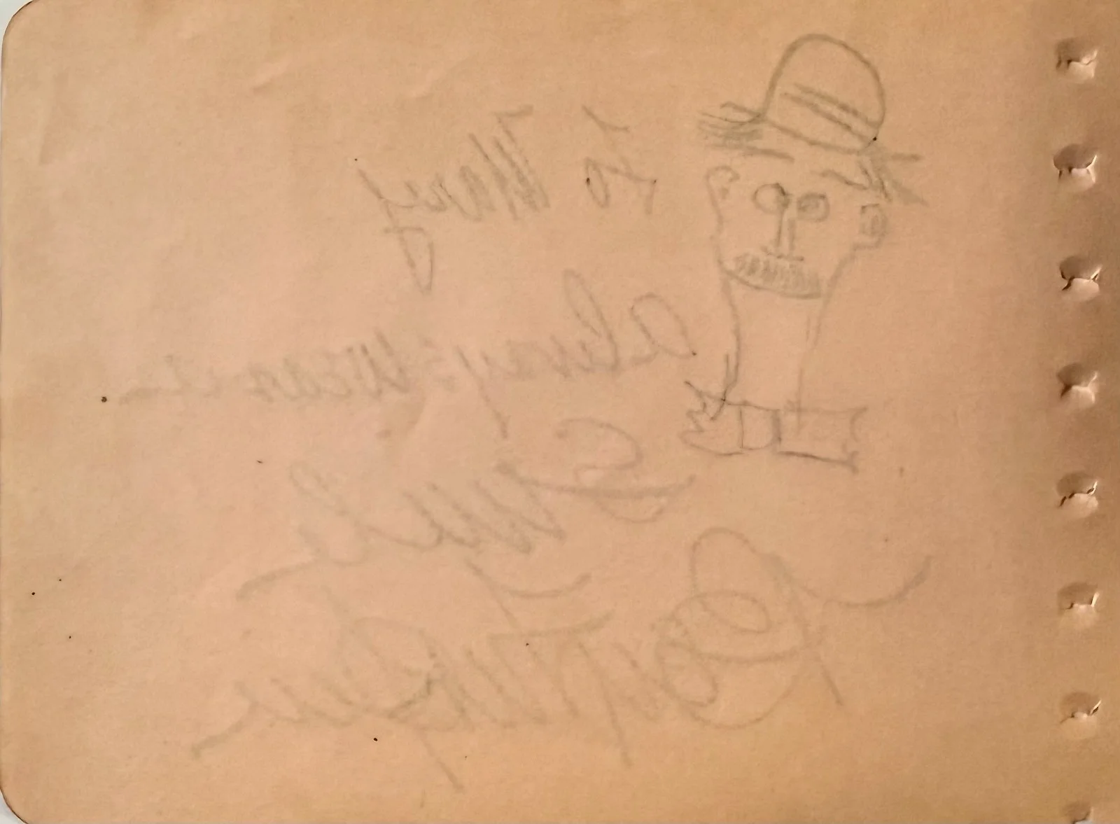 Ben Turpin — BEN TURPIN Autograph Signed 4x5 ALBUM PAGE Mr. FLIP Laurel & Hardy KEYSTONE KOPS, изображение 3