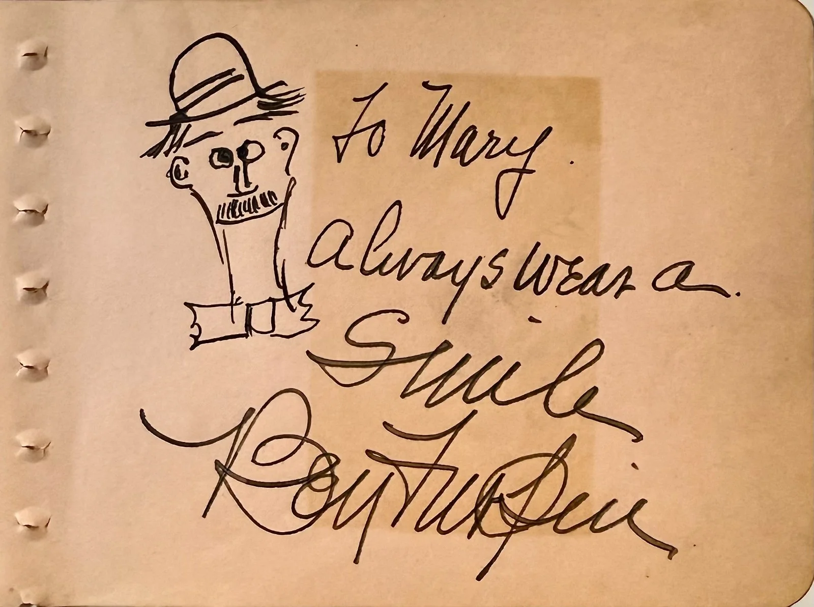 Ben Turpin — BEN TURPIN Autograph Signed 4x5 ALBUM PAGE Mr. FLIP Laurel & Hardy KEYSTONE KOPS, изображение 4