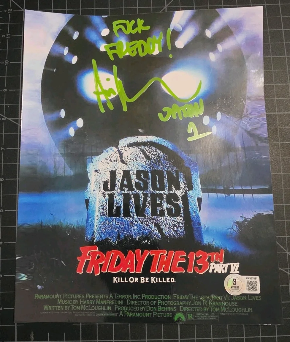 Jason 1 — Friday the 13th Part 6 Jason Lives Autographed By Jason Authenticated By Beckett, image 2