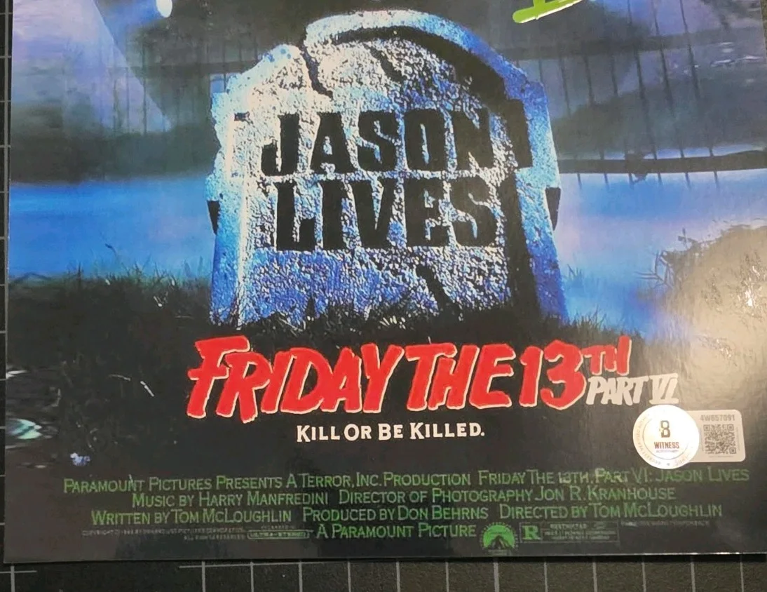 Jason 1 — Friday the 13th Part 6 Jason Lives Autographed By Jason Authenticated By Beckett, image 4