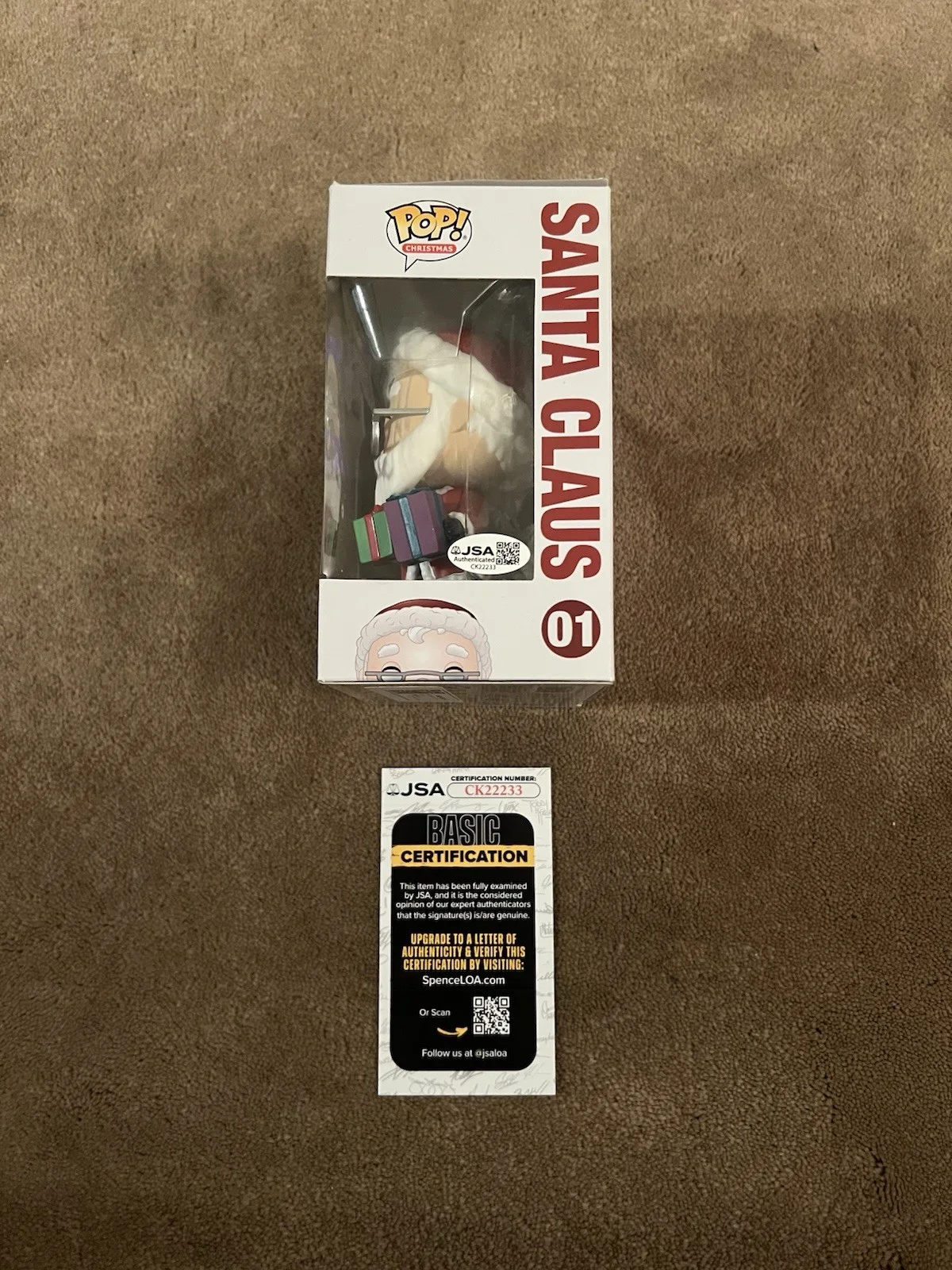 ED ASNER LEGENDARY ACTOR SIGNED AUTOGRAPHED SANTA CLAUS FUNKO POP FIGURE JSA, изображение 2
