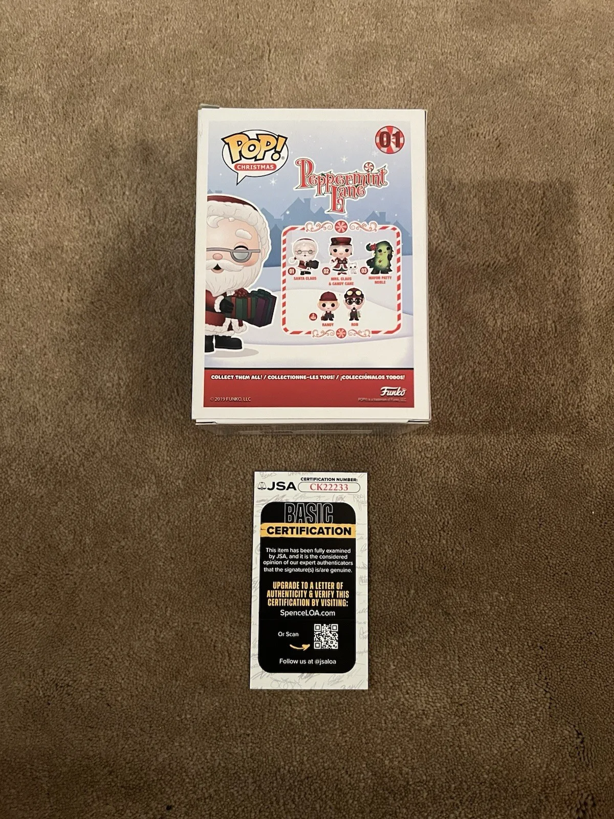 ED ASNER LEGENDARY ACTOR SIGNED AUTOGRAPHED SANTA CLAUS FUNKO POP FIGURE JSA, изображение 3