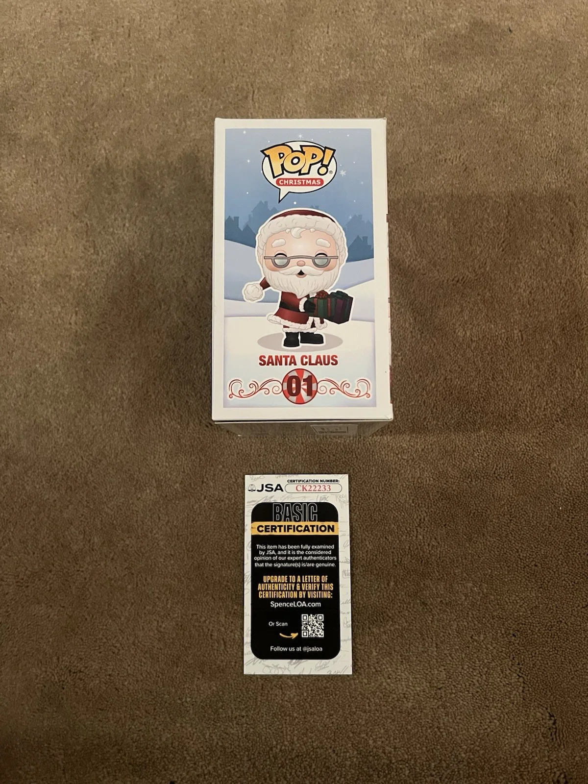 ED ASNER LEGENDARY ACTOR SIGNED AUTOGRAPHED SANTA CLAUS FUNKO POP FIGURE JSA, изображение 4