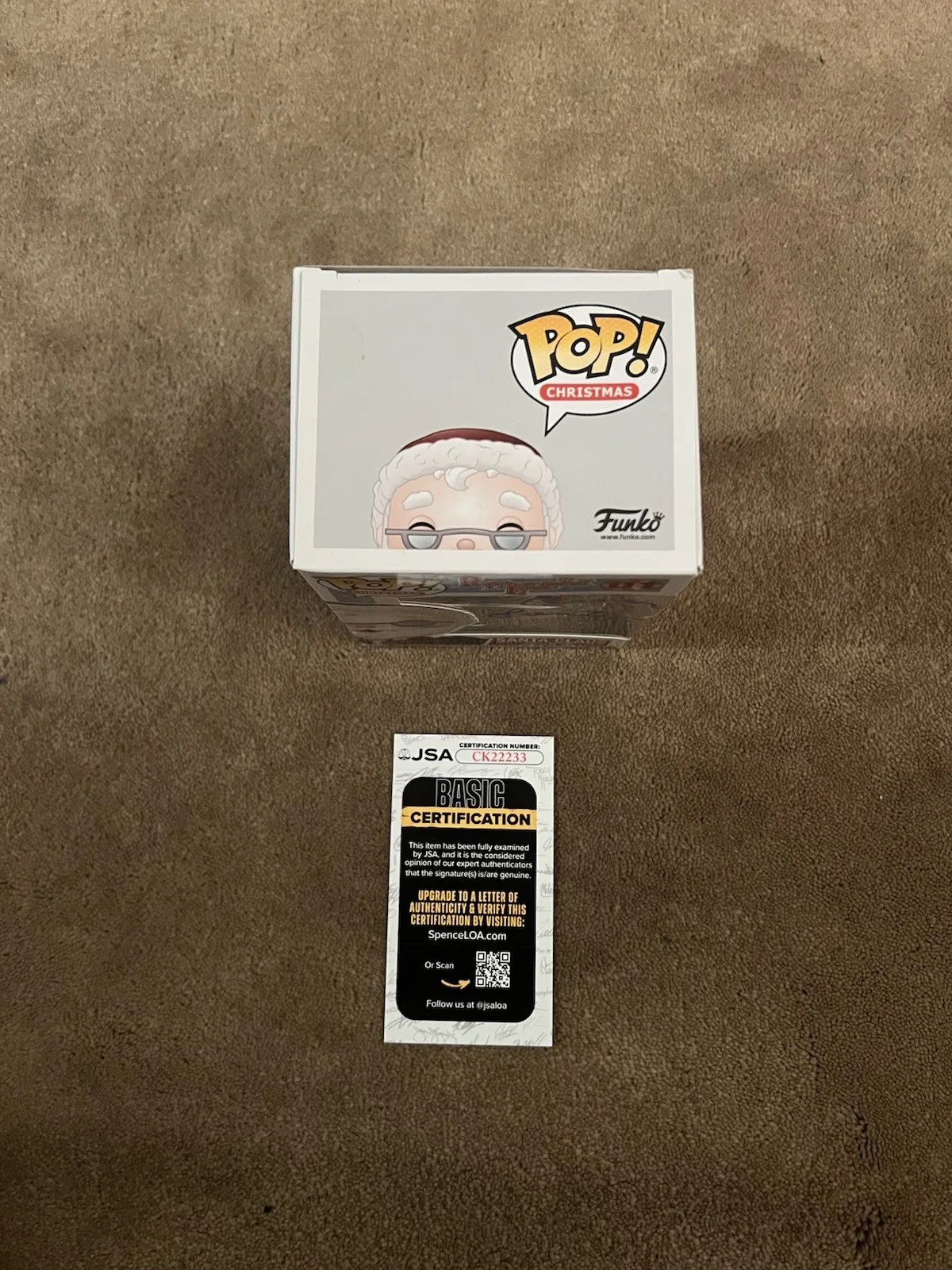 ED ASNER LEGENDARY ACTOR SIGNED AUTOGRAPHED SANTA CLAUS FUNKO POP FIGURE JSA, изображение 5