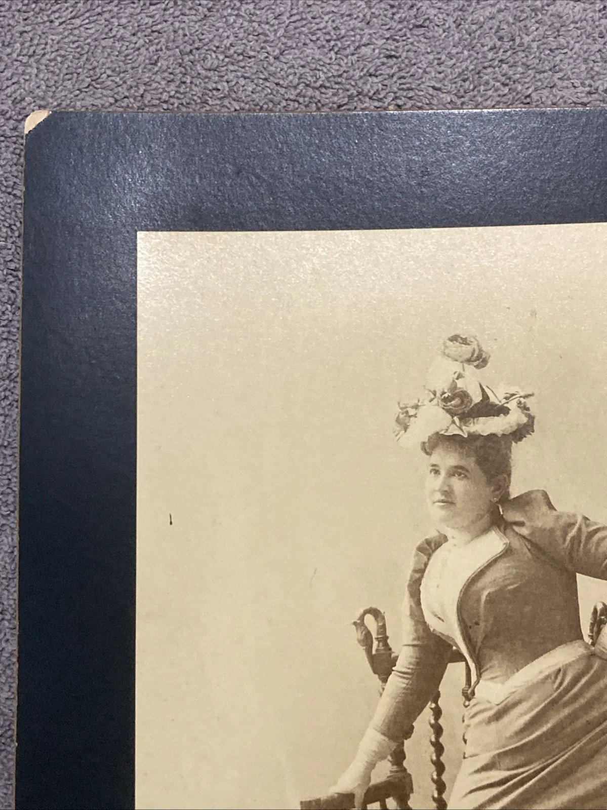 1893 Stage Actress Kate Ryan Signed Cabinet Card Boston Elmer Chickering, изображение 3