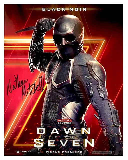 Nathan Mitchell — Nathan Mitchell Black Noir The Boys 8x10 Signed Reprint Photo Autograph