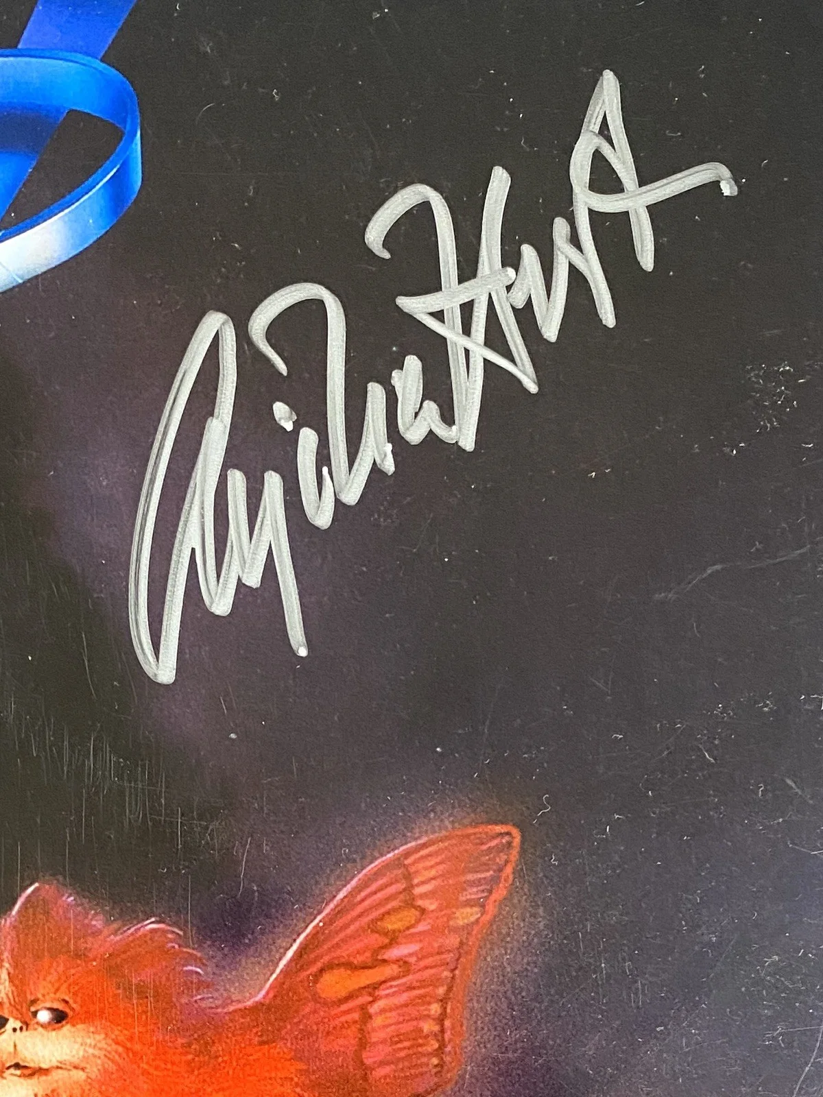 Anjelica Huston Signed Michael Jackson Captain EO Print – Beckett COA, image 2
