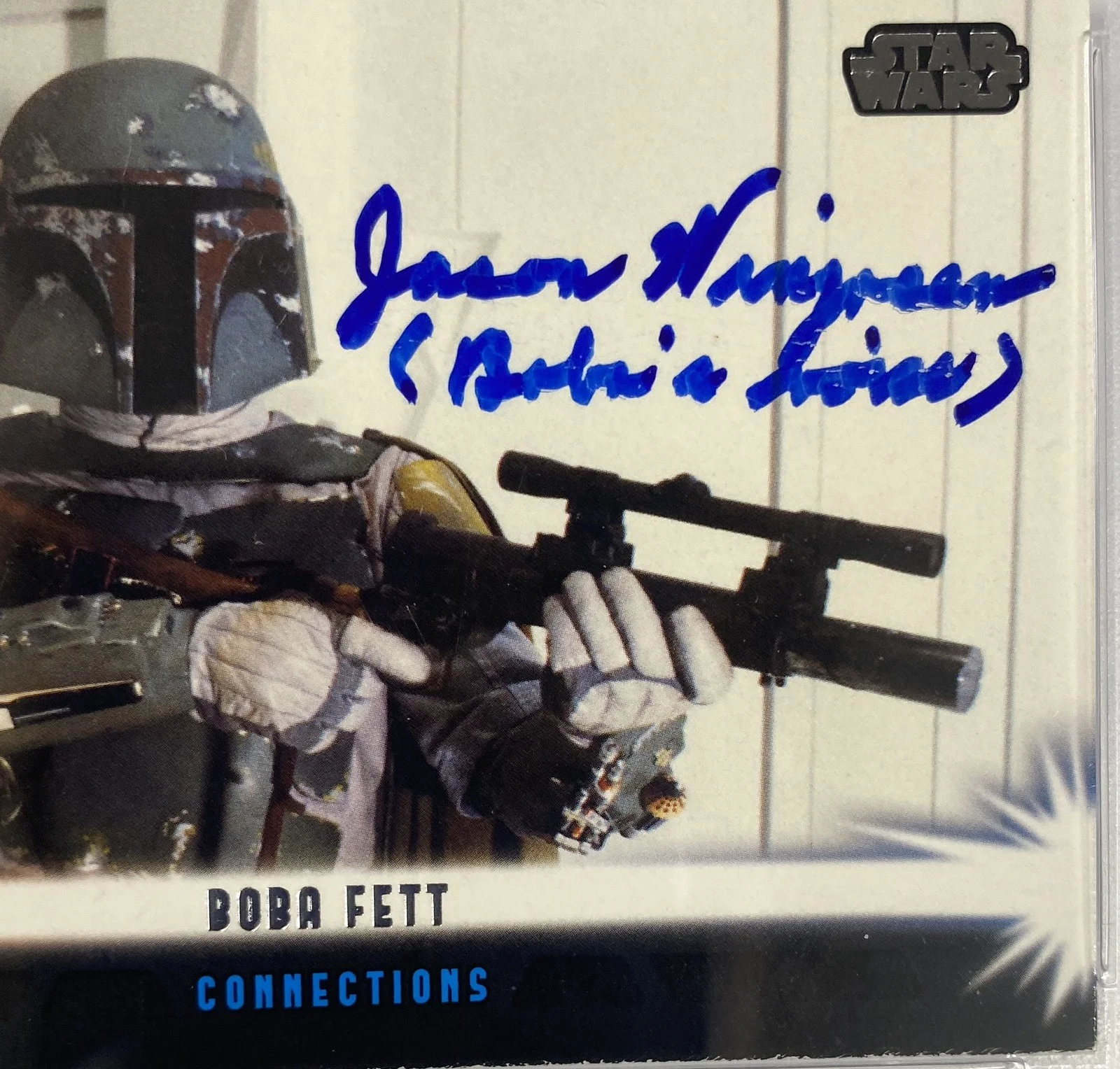 2013 Topps Star Wars Boba Fett #C-8 Trading Card Signed by Jason Wingreen – PSA, image 2