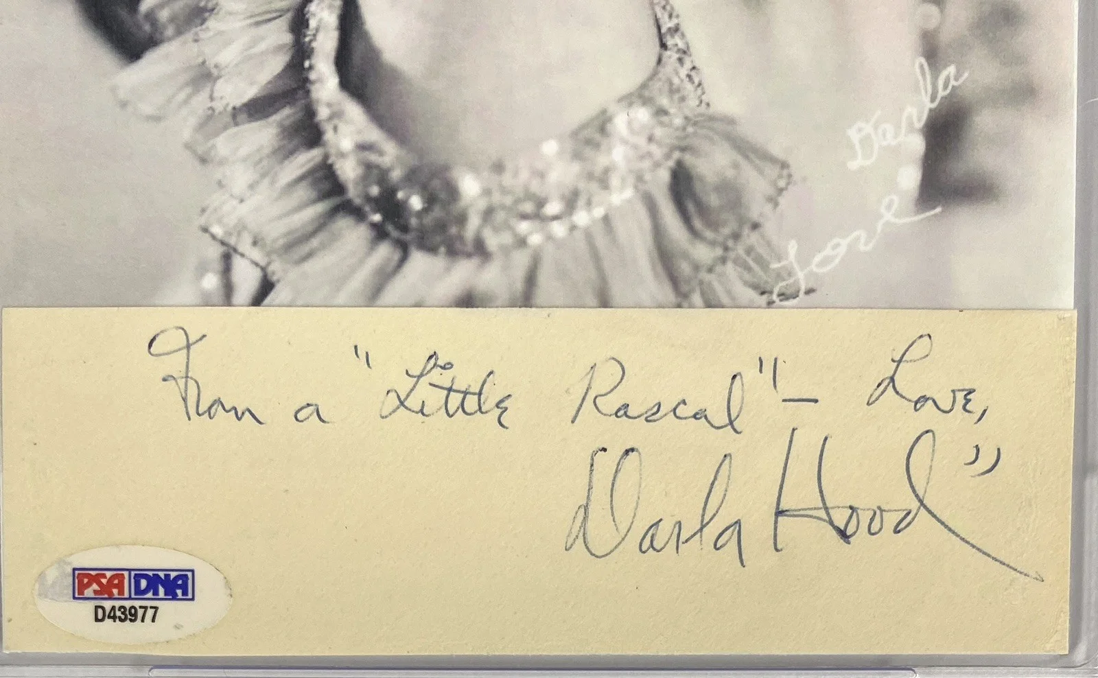 Darla Hood Signed Photo Little Rascals - PSA, image 2