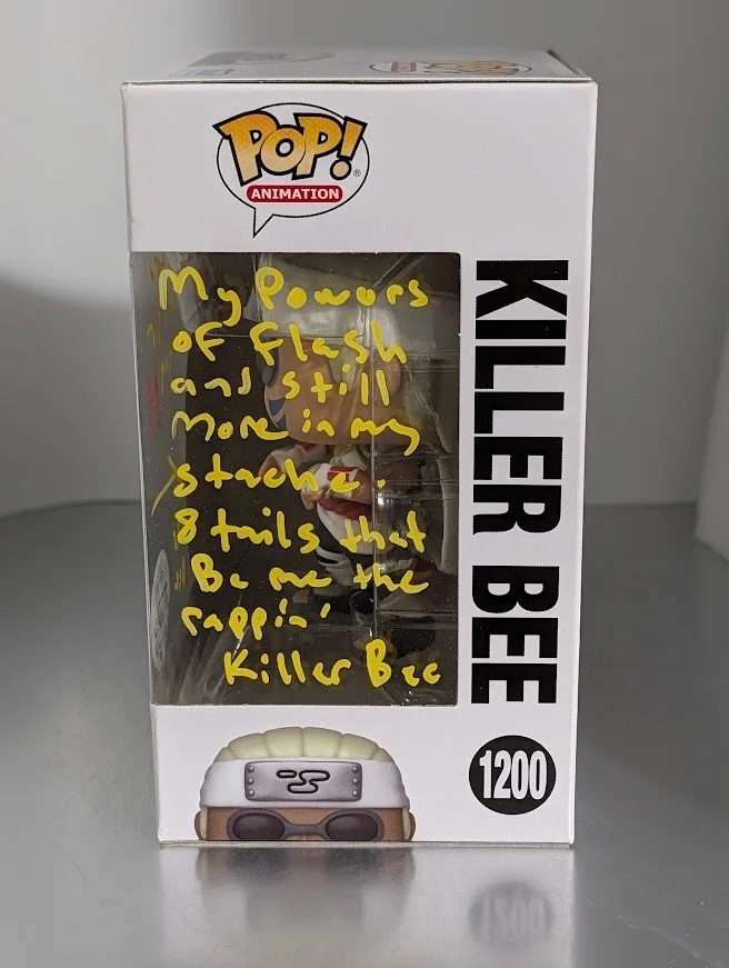 Catero Colbert — Catero Colbert Signed Autographed LONG Quoted Funko Pop #1200 Killer Bee Naruto, изображение 2