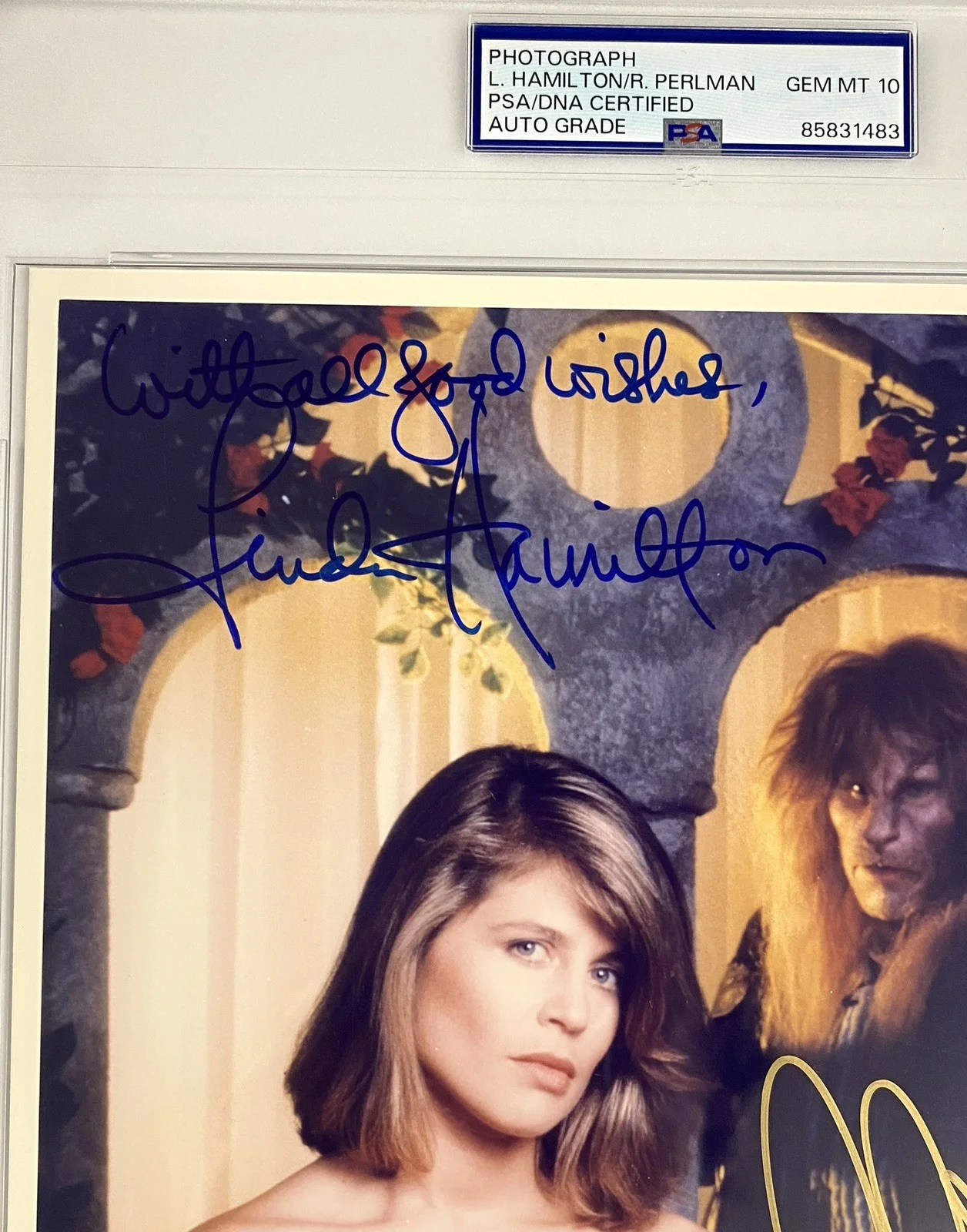 Linda Hamilton & Ron Perlman Signed Beauty and the Beast 8” x 10” Photo – PSA GE, изображение 4