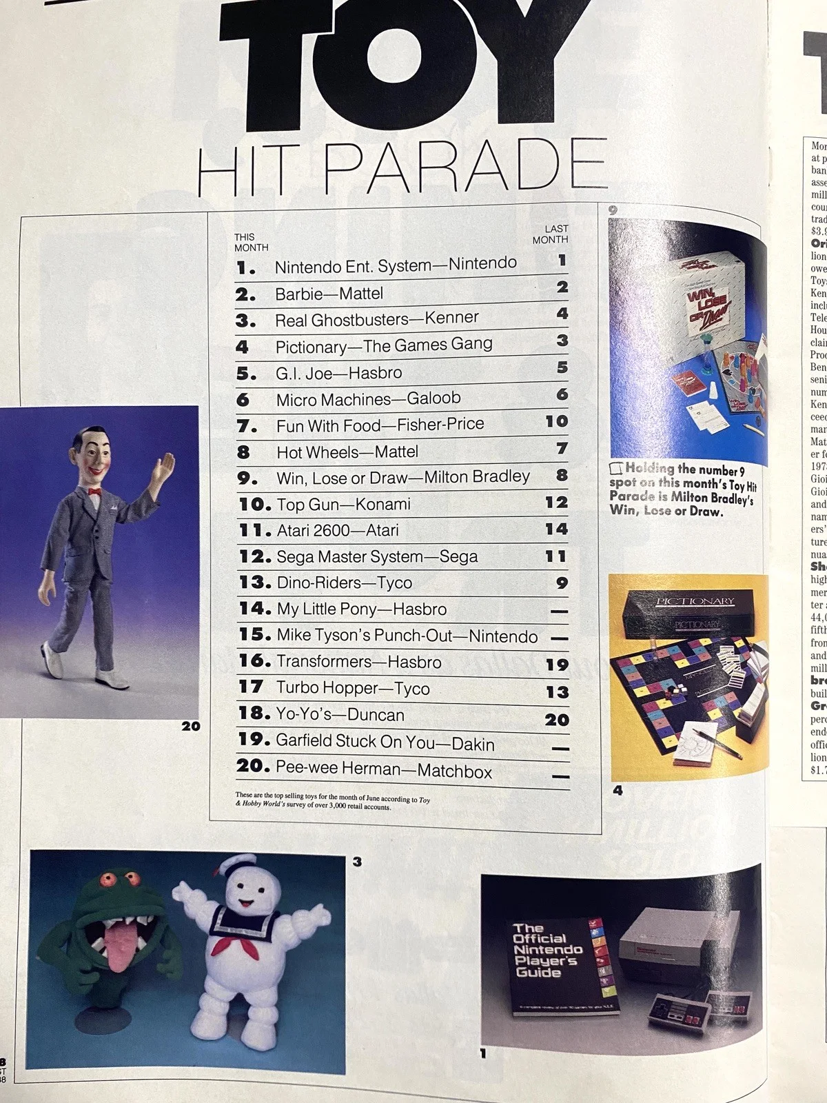 Pee-wee Herman Signed Toy & Hobby World August 1988 Magazine – JSA COA, image 4