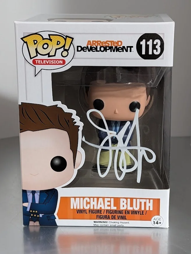 Jason Bateman — Jason Bateman Signed Funko Pop #113 2014 Michael Bluth Arrested Development, image 2