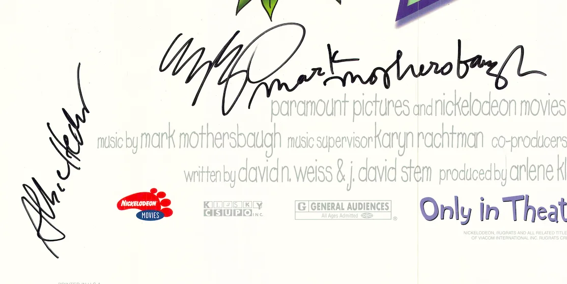 The Rugrats Movie Cast Autographed Signed Movie Poster AMCo LOA 29864, изображение 4