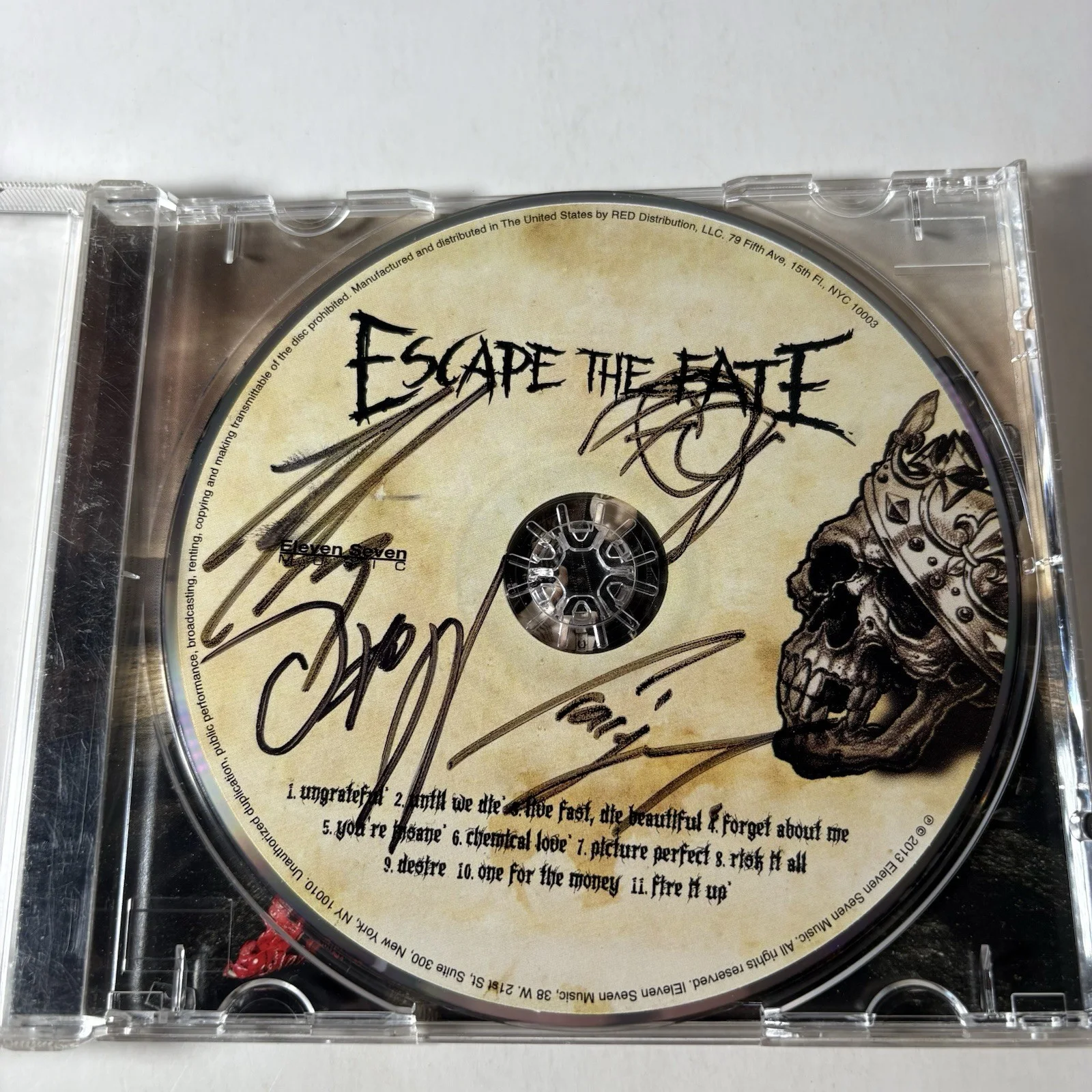 Escape The Fate Self Titled & Ungrateful Autographed Signed CD Lot 2 Albums, изображение 2