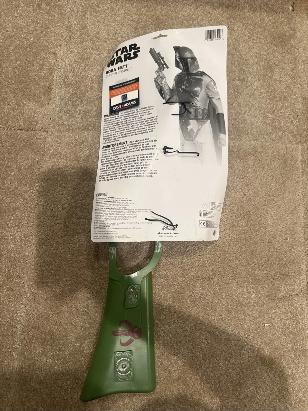 Jeremy Bulloch — Jeremy Bulloch Star Wars "Boba Fett" Signed Plastic Toy Blaster DACW COA 🔥, изображение 4