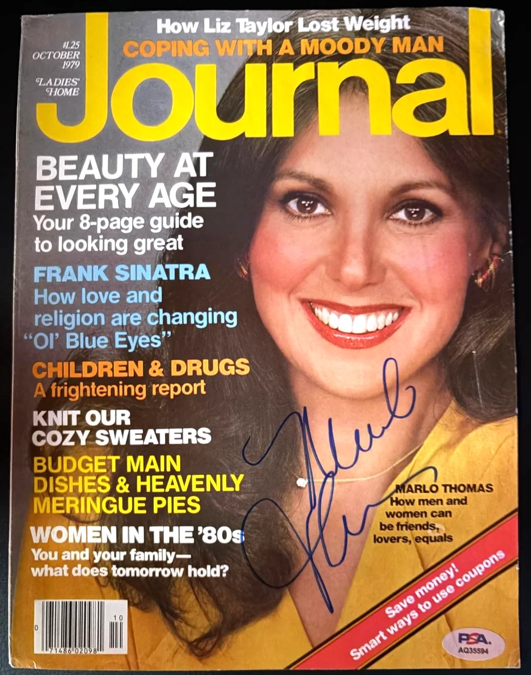 Marlo Thomas — MARLO THOMAS SIGNED AUTOGRAPHED MAGAZINE COVER THAT GIRL ST JUDE PSA COA