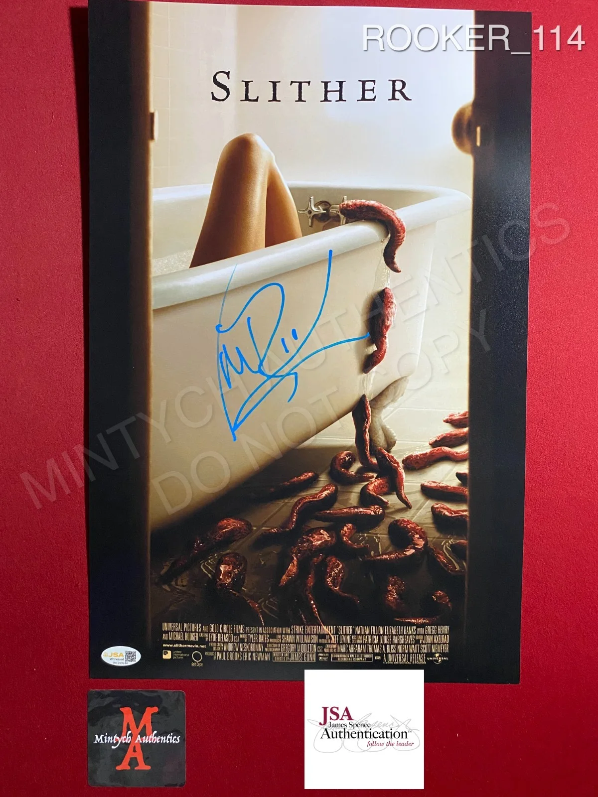 Michael Rooker — Michael Rooker autographed signed 11x17 photo Slither JSA COA